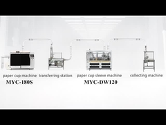 180S Μηχανή χάρτινου φλιτζάνου + DW120 Μηχανή με μανίκι φλιτζάνι